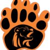 Orange and Black Bear Paw Sticker