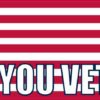 American Flag Thank You Veterans Bumper Sticker