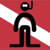Diver Down Flag Sticker