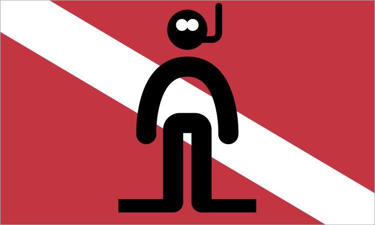 Diver Down Flag Magnet