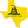 Texas Gadsden Flag Sticker