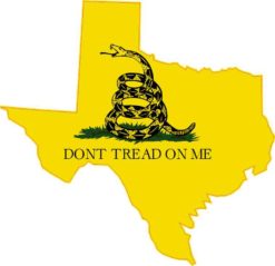Texas Gadsden Flag Sticker