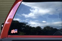 Mirrored Waving American Flag Stickers