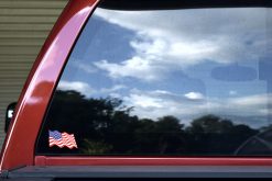 Mirrored Waving American Flag Stickers