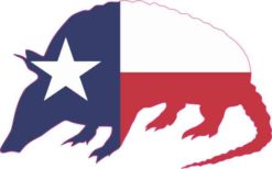 Texas Flag Armadillo Sticker