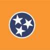 Orange Tennessee Flag Sticker