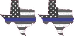 Rustic Texas Blue Lives Matter Stickers