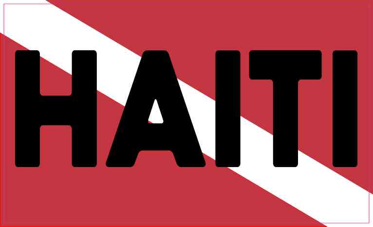 Haiti Dive Flag Sticker