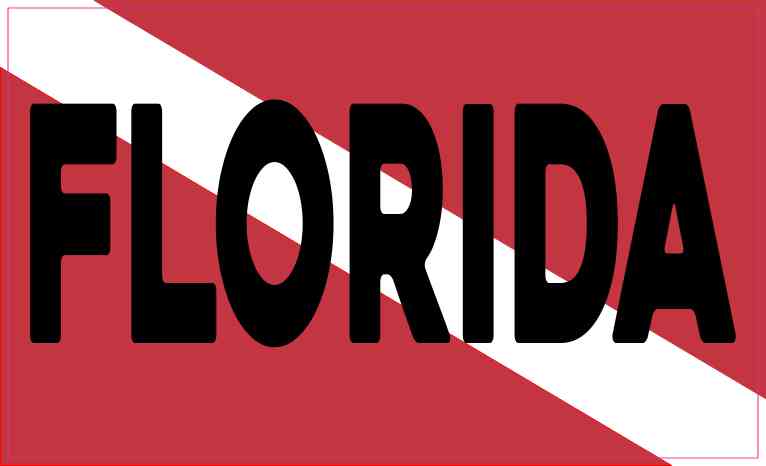 Florida Dive Flag Sticker