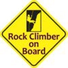 Female Rock Climber On Board Sticker