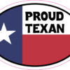 Oval Proud Texan Sticker