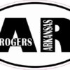 Oval AR Rogers Arkansas Sticker