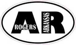 Oval AR Rogers Arkansas Sticker