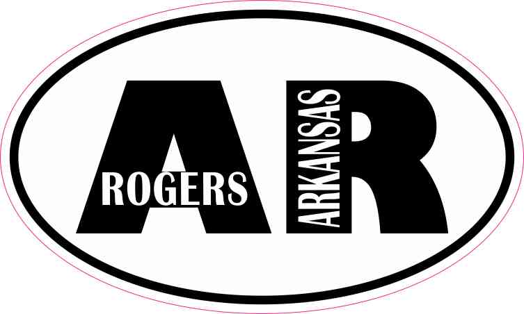Oval AR Rogers Arkansas Sticker