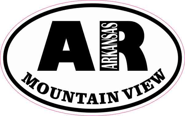 Oval AR Mountain View Arkansas Sticker