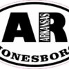 Oval AR Jonesboro Arkansas Sticker