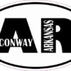 Oval AR Conway Arkansas Sticker