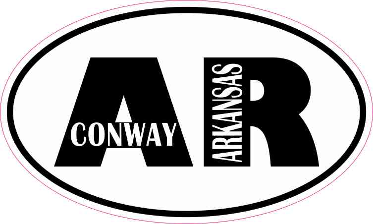 Oval AR Conway Arkansas Sticker