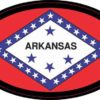 Oval Arkansas Flag Sticker
