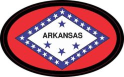 Oval Arkansas Flag Sticker