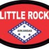4in x 2.5in Oval Arkansas Flag Little Rock Sticker