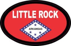 4in x 2.5in Oval Arkansas Flag Little Rock Sticker