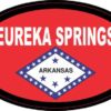 Oval Arkansas Flag Eureka Springs Sticker