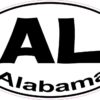Oval AL Alabama Sticker