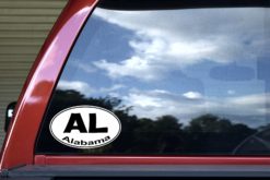 Alternative view of 7.5in x 4.5in Oval AL Alabama Sticker