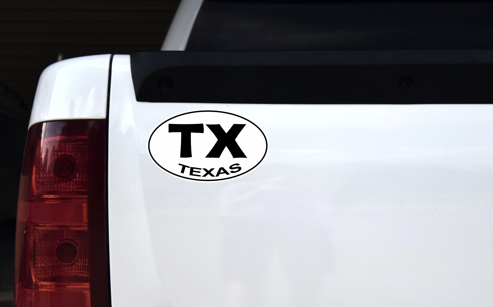 7.5in x 4.5in Oval TX Texas Sticker - Image 2