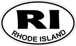 Oval Rhode Island Sticker