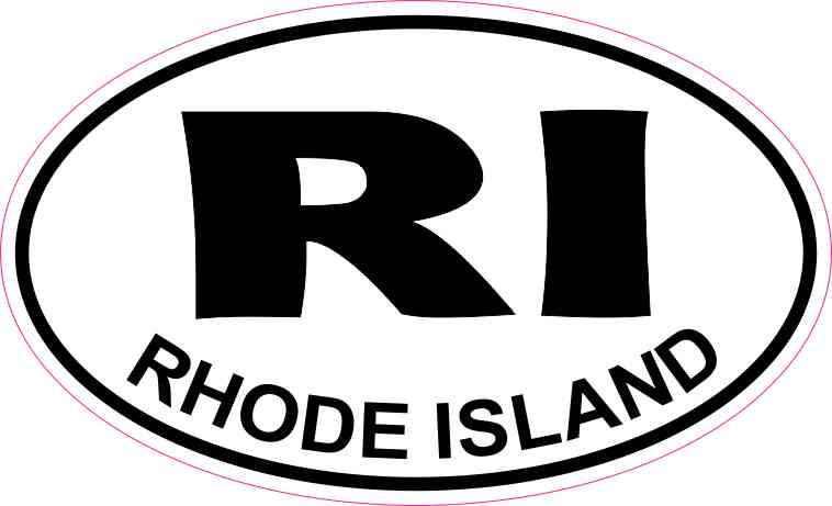 Oval Rhode Island Sticker