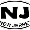 Oval New Jersey Sticker