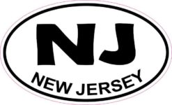 Oval New Jersey Sticker