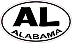 Oval Alabama Sticker