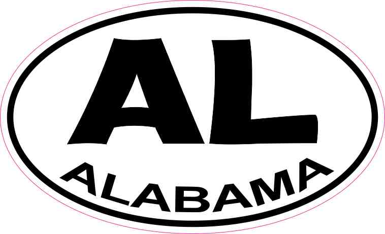 Oval Alabama Sticker