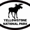 Moose Oval Yellowstone National Park Sticker