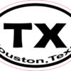 Oval Houston Sticker