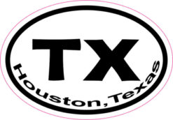 Oval Houston Sticker