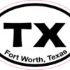 Oval Fort Worth Sticker