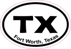 Oval Fort Worth Sticker