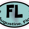 Colorful Oval FL St. Augustine Sticker