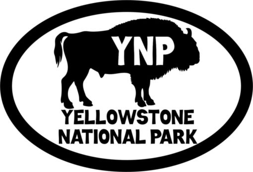 Buffalo Oval Yellowstone National Park Sticker