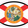 Oval Florida Flag Sticker