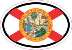 Oval Florida Flag Sticker