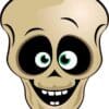 4in x 5in Green-Eyed Skull Sticker