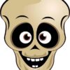 Brown-Eyed Skull Sticker