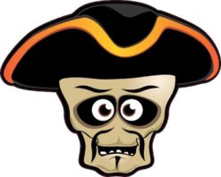 Pirate Skull Sticker