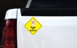 Alternative view of 7in x 7in Dogs On Board Magnet