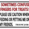 Use Caution When Feeding or Petting Sticker